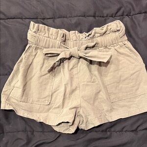 SHEIN High Waist Tan Shorts with Bow